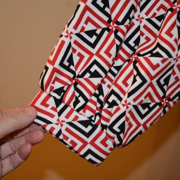 LIZ CLAIBORNE Women's Thick Cotton Fleece Lined Sweat Shirt Geometric  NWT - Picture 3 of 8